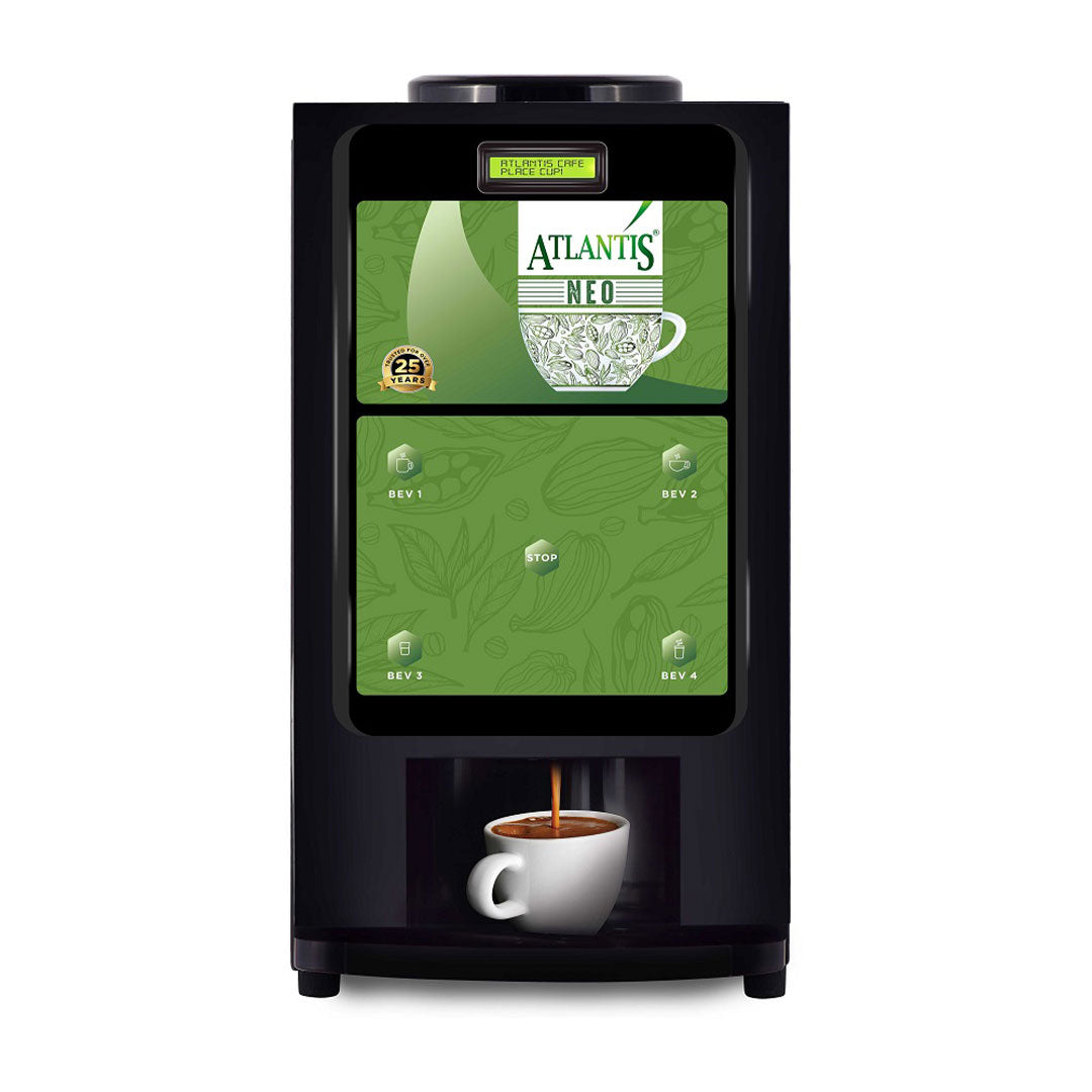 Atlantis Neo 4 Lane Tea and Coffee Vending Machine  – Dedicated Hot Water