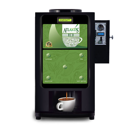 Atlantis Neo 4 Lane Tea Coffee Vending Machine Coin Operated – Dedicated Hot Water