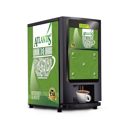 Atlantis Neo 3 Lane Tea and Coffee Vending Machine Coin Operated – Dedicated Hot Water