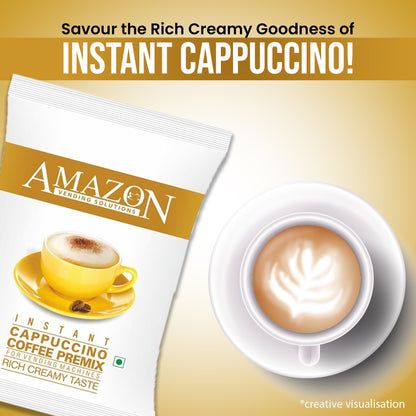 AMAZON Instant Cappuccino Coffee Premix | Rich Creamy Taste