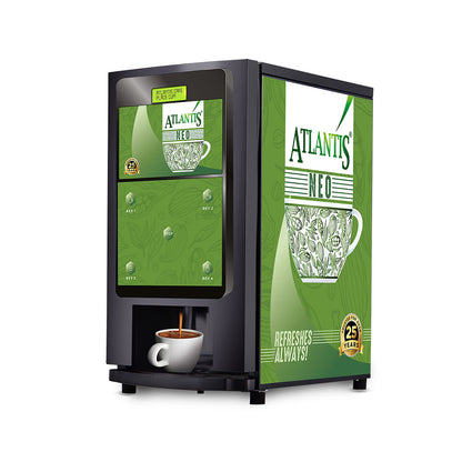 Atlantis Neo 3 Lane Tea and Coffee Vending Machine Coin Operated – Dedicated Hot Water