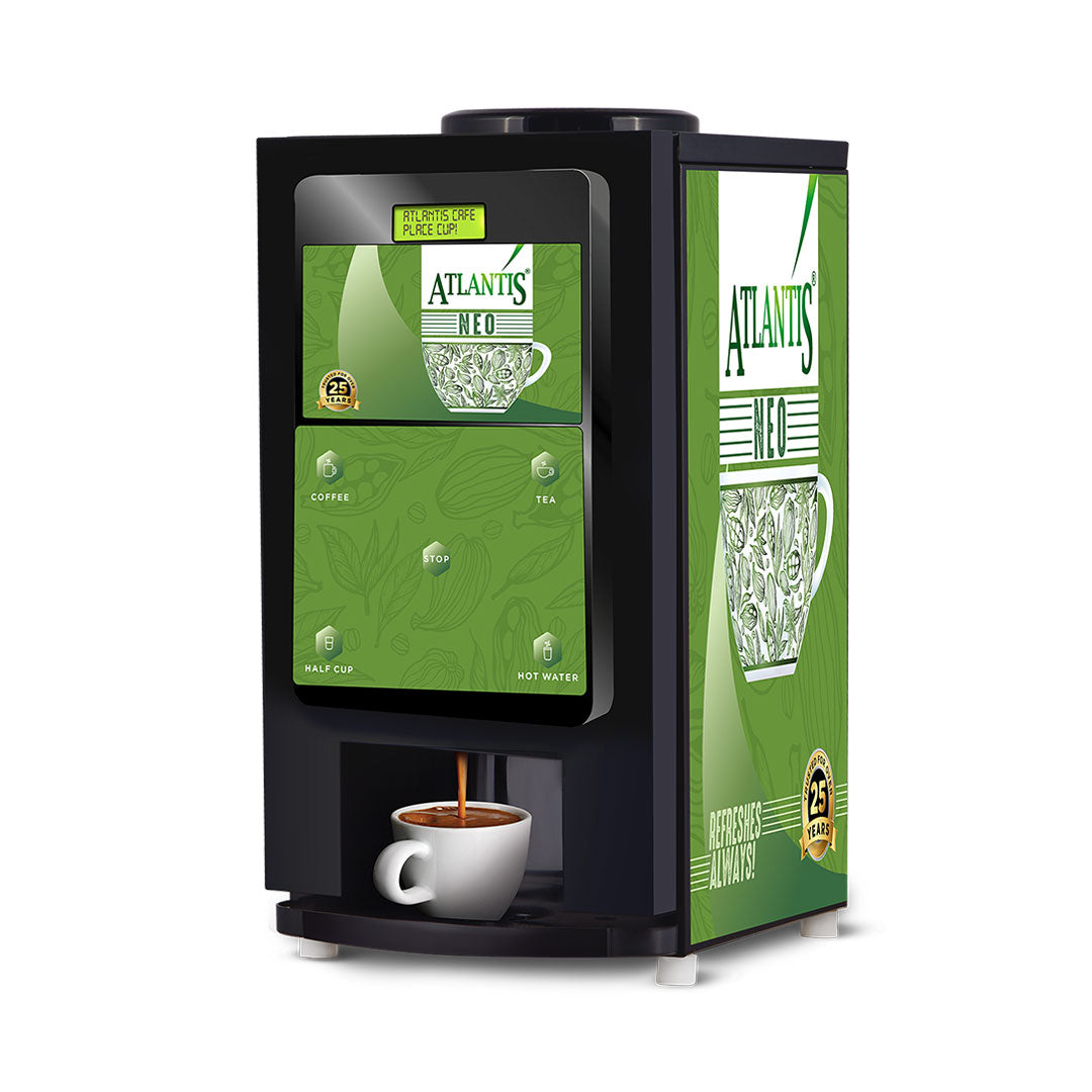 Atlantis Neo 2 Lane Tea and Coffee Vending Machine Coin Operated – Dedicated Hot Water