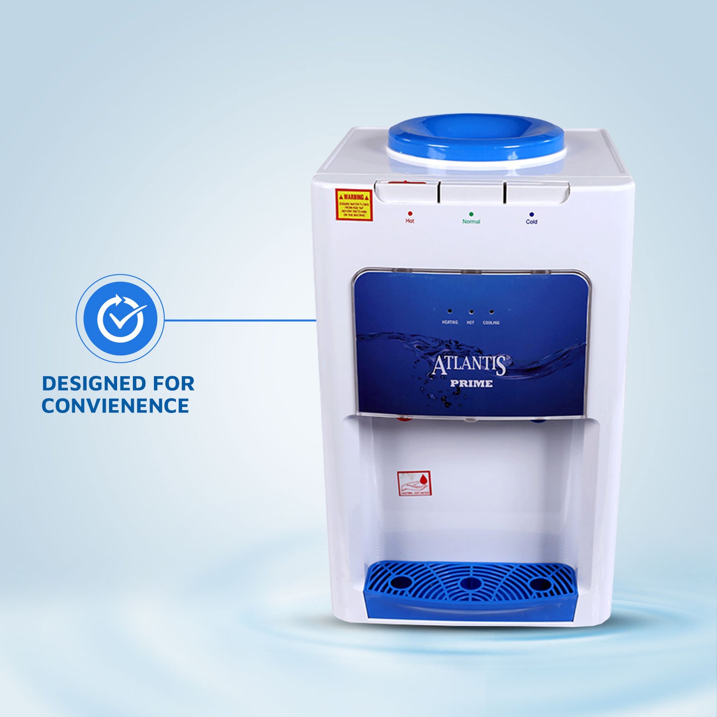 Atlantis Prime Hot, Cold and Normal Table Top Water Dispenser