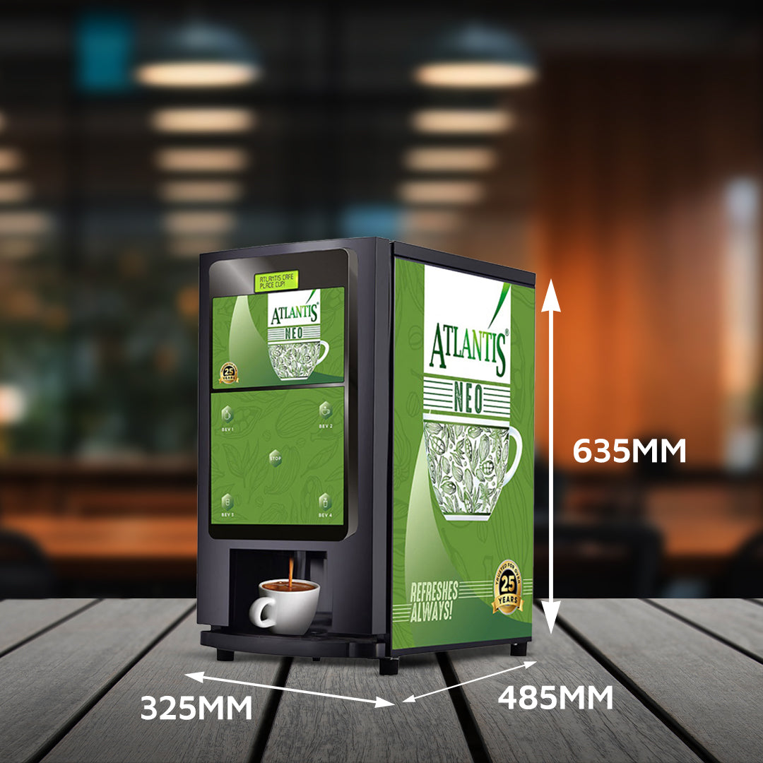 Atlantis Neo 3 Lane Tea and Coffee Vending Machine – Dedicated Hot Water