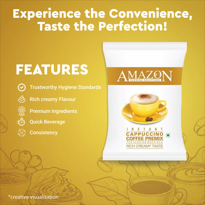 AMAZON Instant Cappuccino Coffee Premix | Rich Creamy Taste