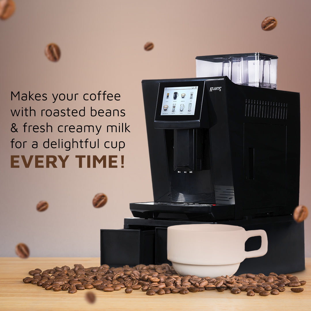 Atlantis Brew Fully Automatic Bean to Cup Coffee Machine | Uses Fresh Milk