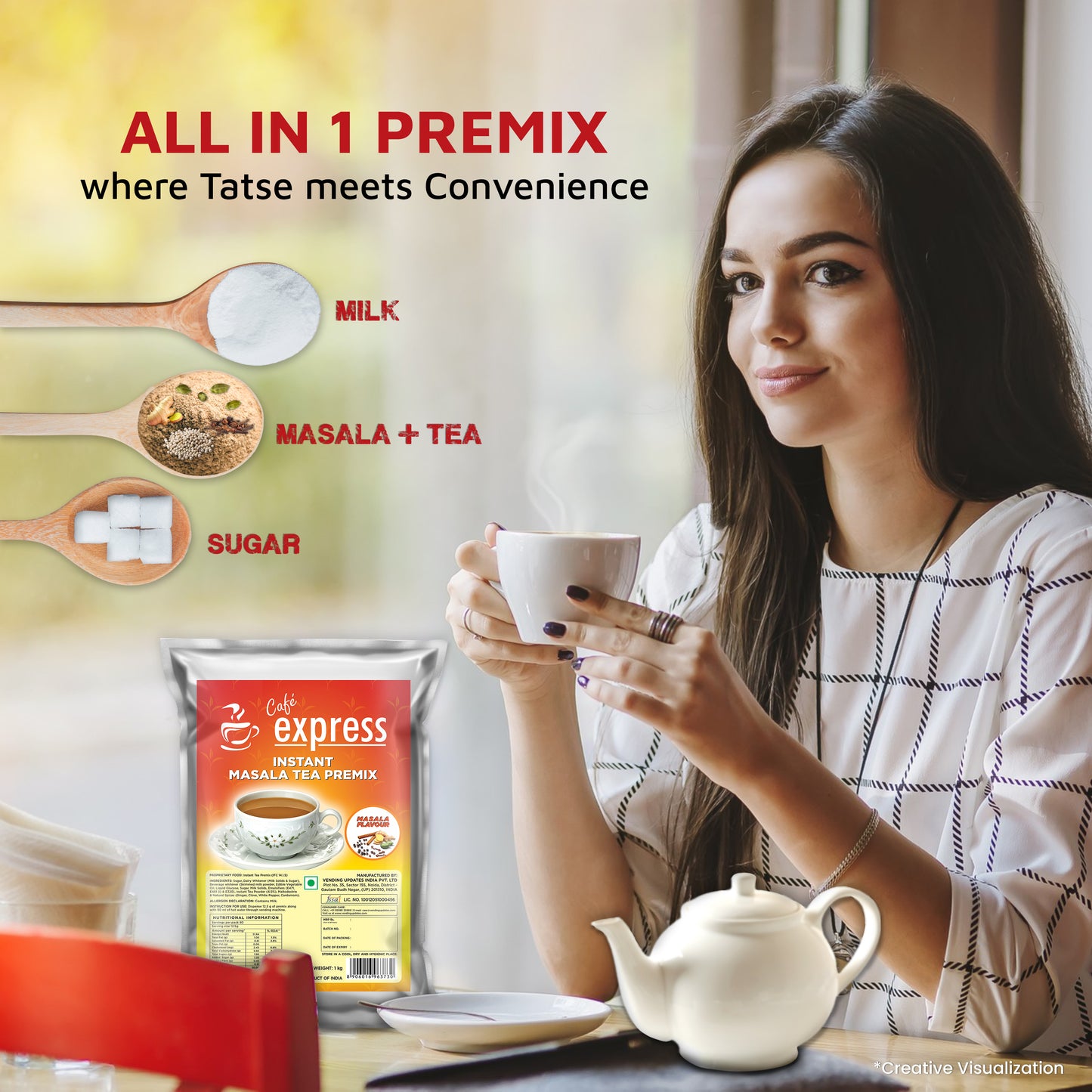 Cafe Express Instant Masala Tea Premix for Vending Machines