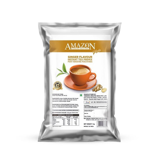 AMAZON Plus Instant Tea Premix | Ginger Flavour | Premix Powder for Vending Machines