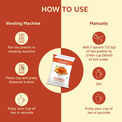 AMAZON 3 in 1 Instant Tea Masala Plus Premix Powder for Vending Machine