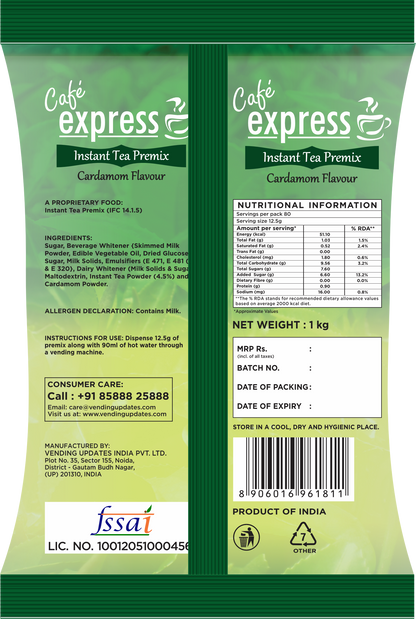 Cafe Express Instant Cardamom Tea Premix for Vending Machines