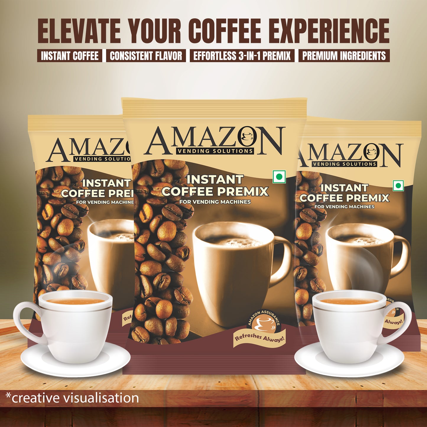 AMAZON 3-in-1 Premium Coffee Premix Powder